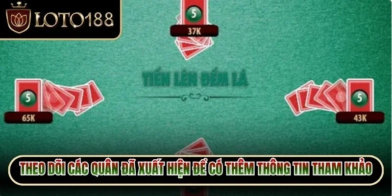 Theo dõi các quân đã xuất hiện để có thêm thông tin tham khảo