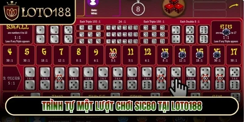 Trình tự một lượt chơi sicbo tại Loto188
